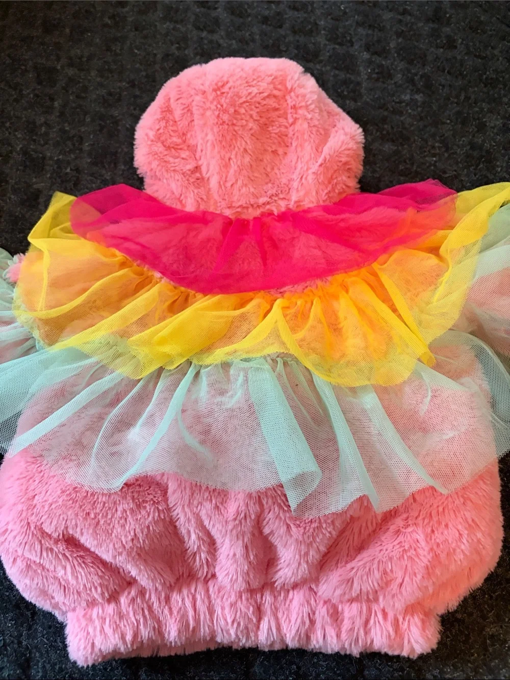 Target Pink Plush Bird Costume With Golden Beak/Tulle Ruffles Size 0-6 Months - Picture 9 of 9